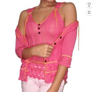 Vintage y2k shirt and matching cardigan Size Small